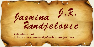 Jasmina Ranđelović vizit kartica